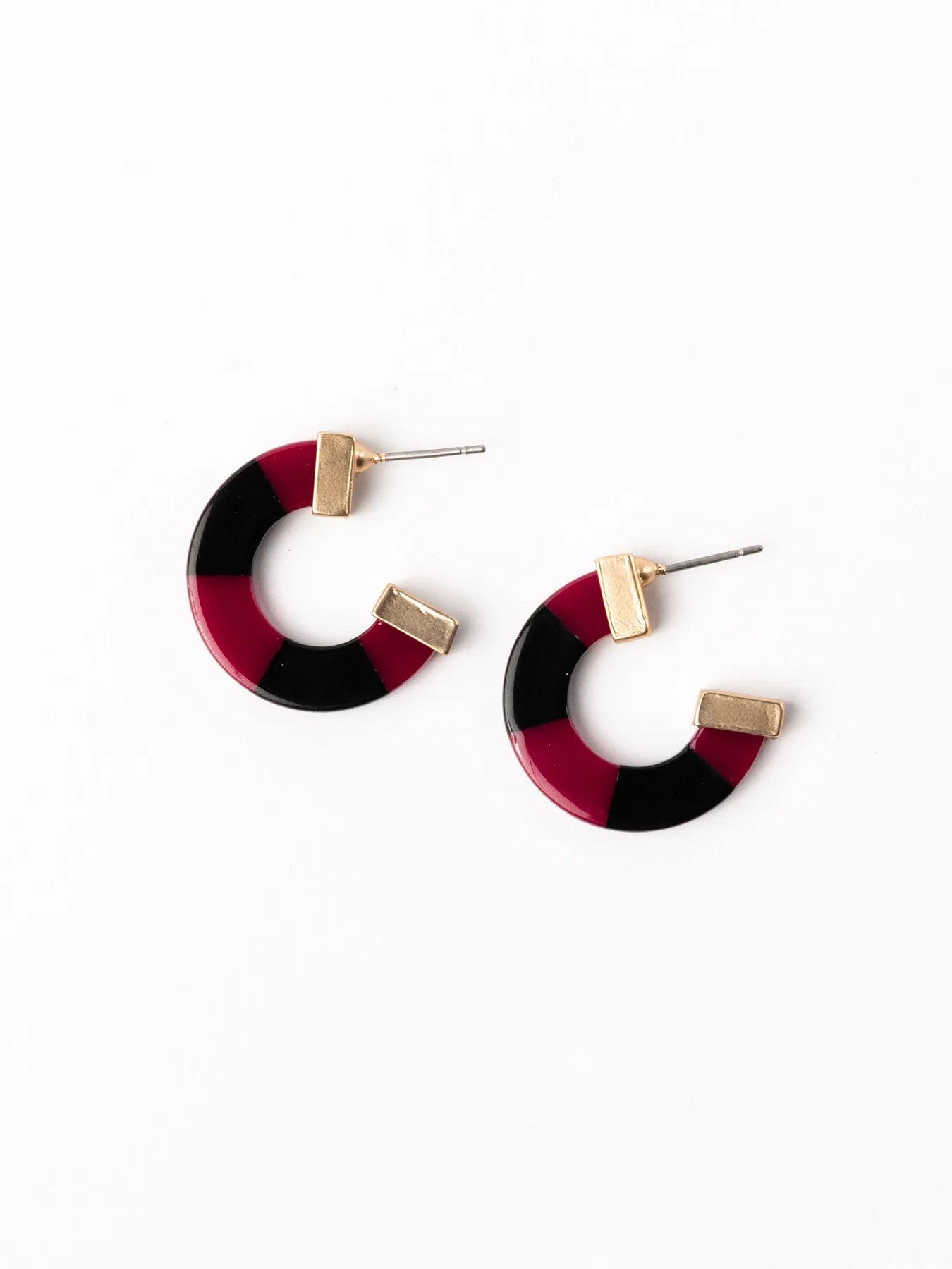 Melody Earrings | Garnet + Black