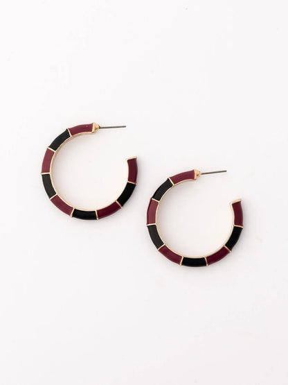 Ashlynn Earrings | Garnet + Black