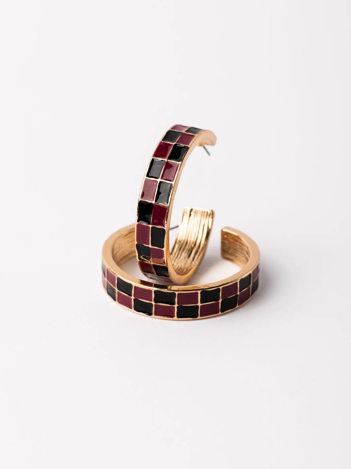 Sunny Earrings | Garnet + Black