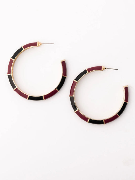 Ashlynn Earrings | Garnet + Black