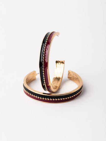 Meaghan Earrings | Garnet + Black