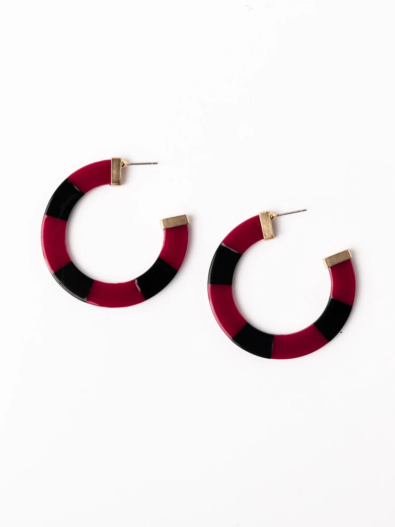Melody Earrings | Garnet + Black