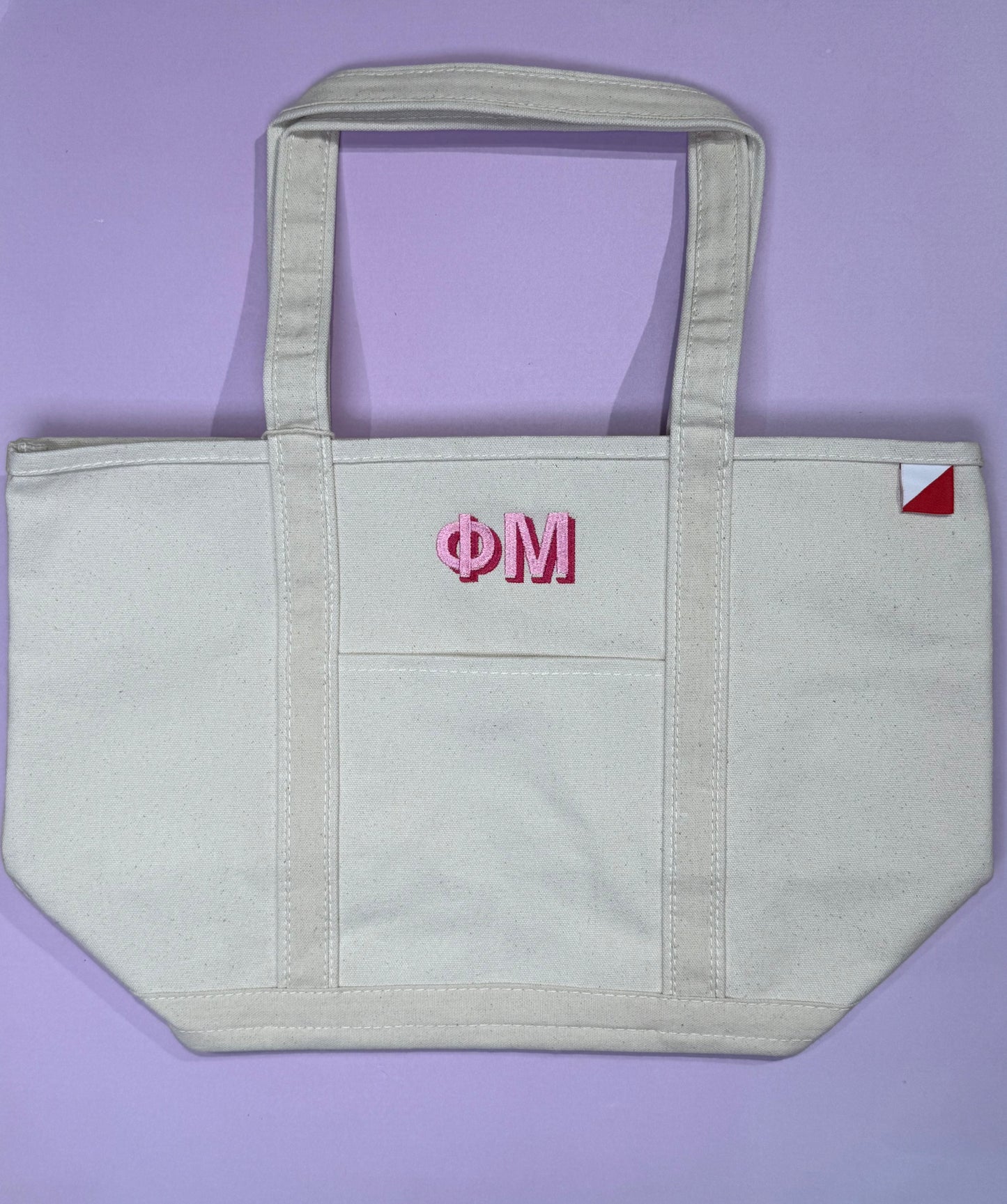 Phi Mu Canvas Tote