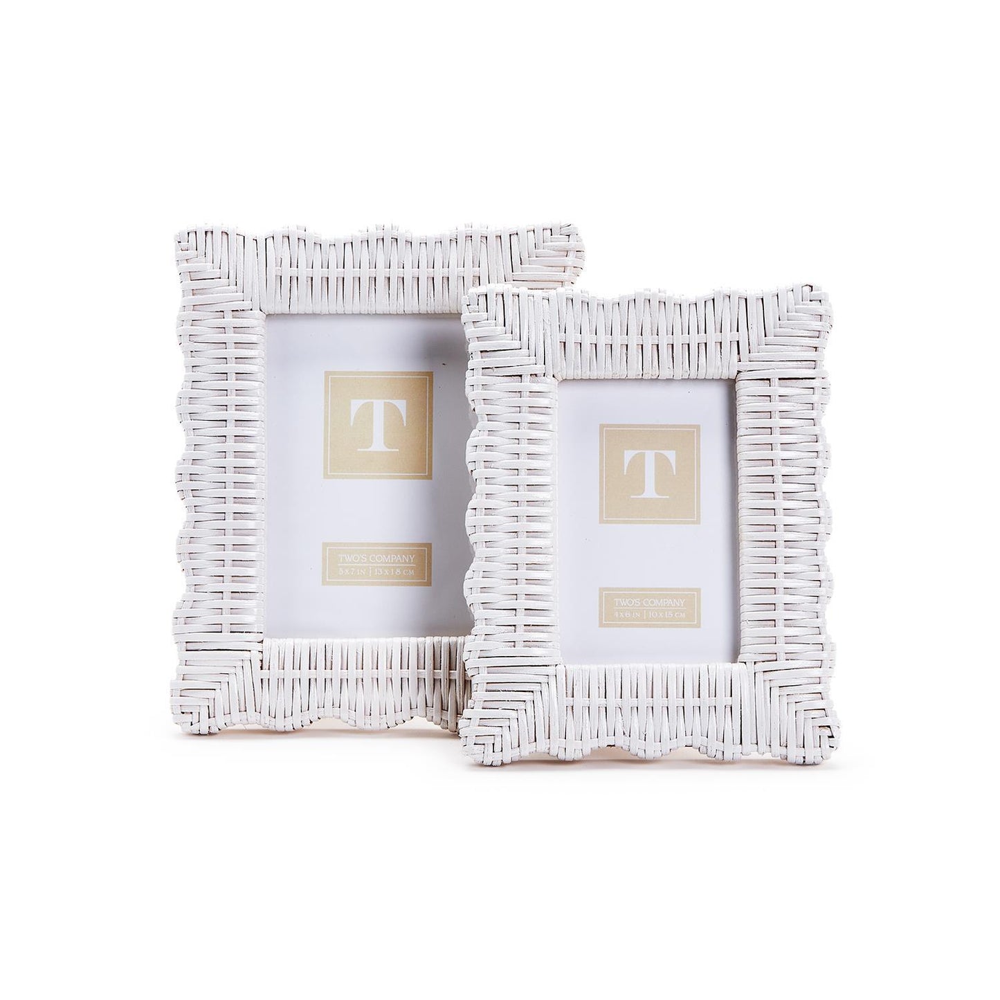 White Wicker Weave Photo Frame