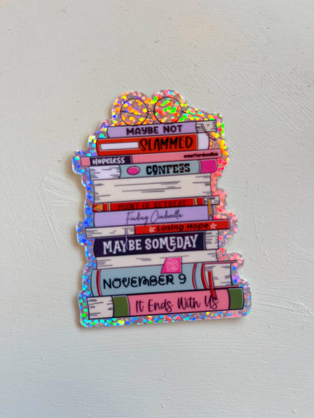 Colleen Hoover Book Stack Sticker