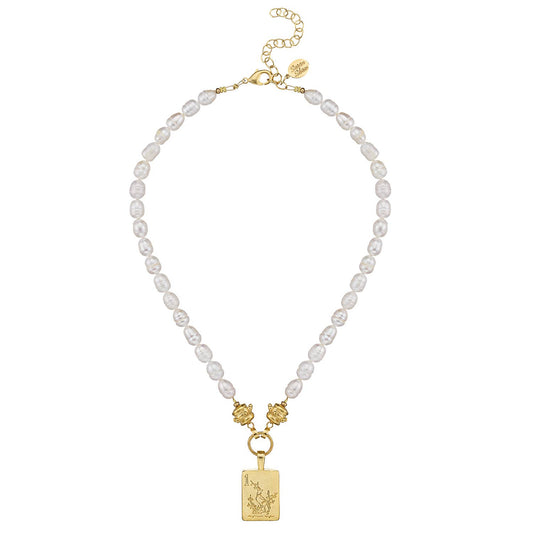 Bird Bam Mahjong Pearl Necklace