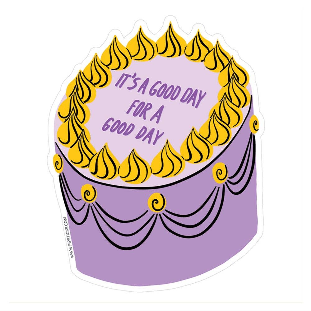 Good Day Cake Vinyl Sticker