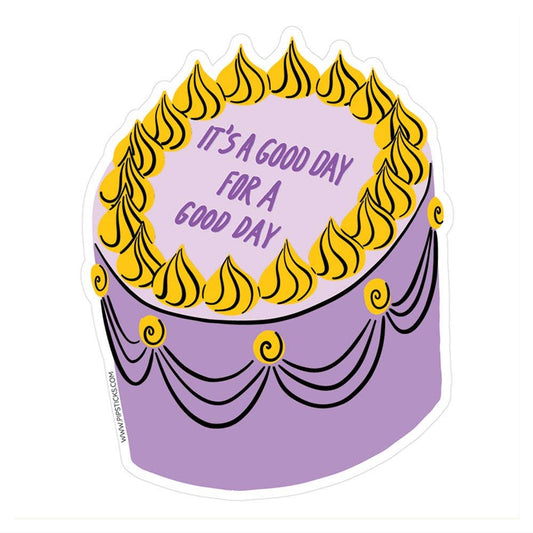 Good Day Cake Vinyl Sticker