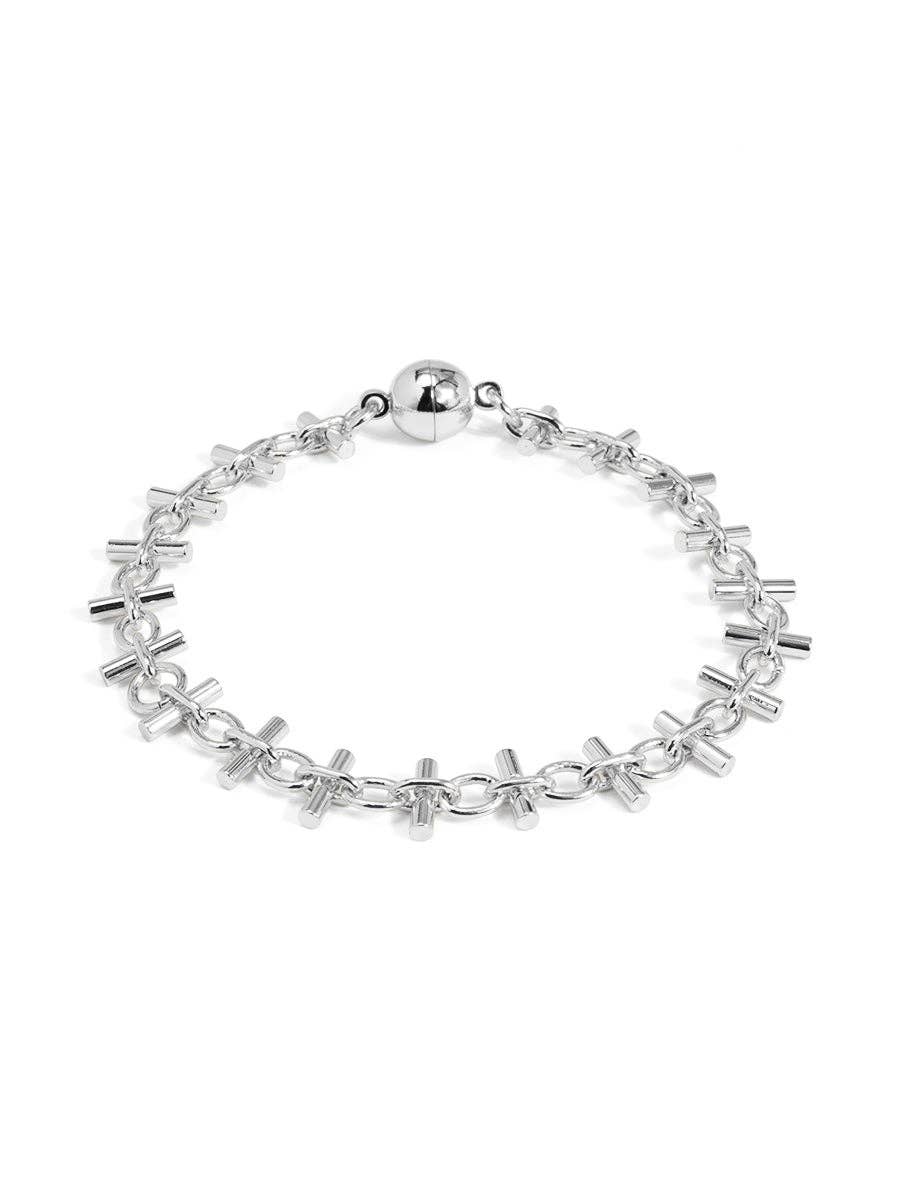 Bar Link Magnet Bracelet: Gold