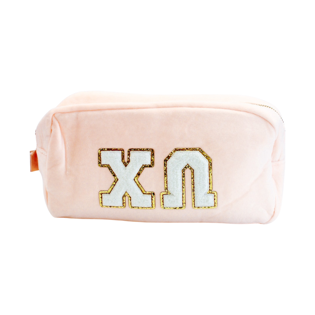 Chenille Cosmetic Bag - Chi Omega - Thumbnail 5