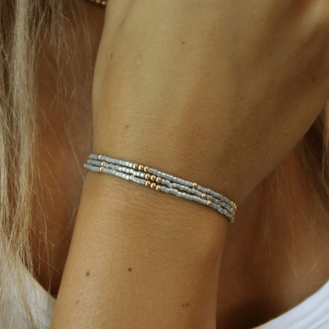14k GF Bracelet - 2mm Newport Silver - 6.5"