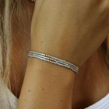 14k GF Bracelet - 2mm Newport Silver - 6.5"