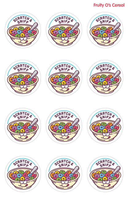Fruity O's Cereal Scratch & Sniff Sticker