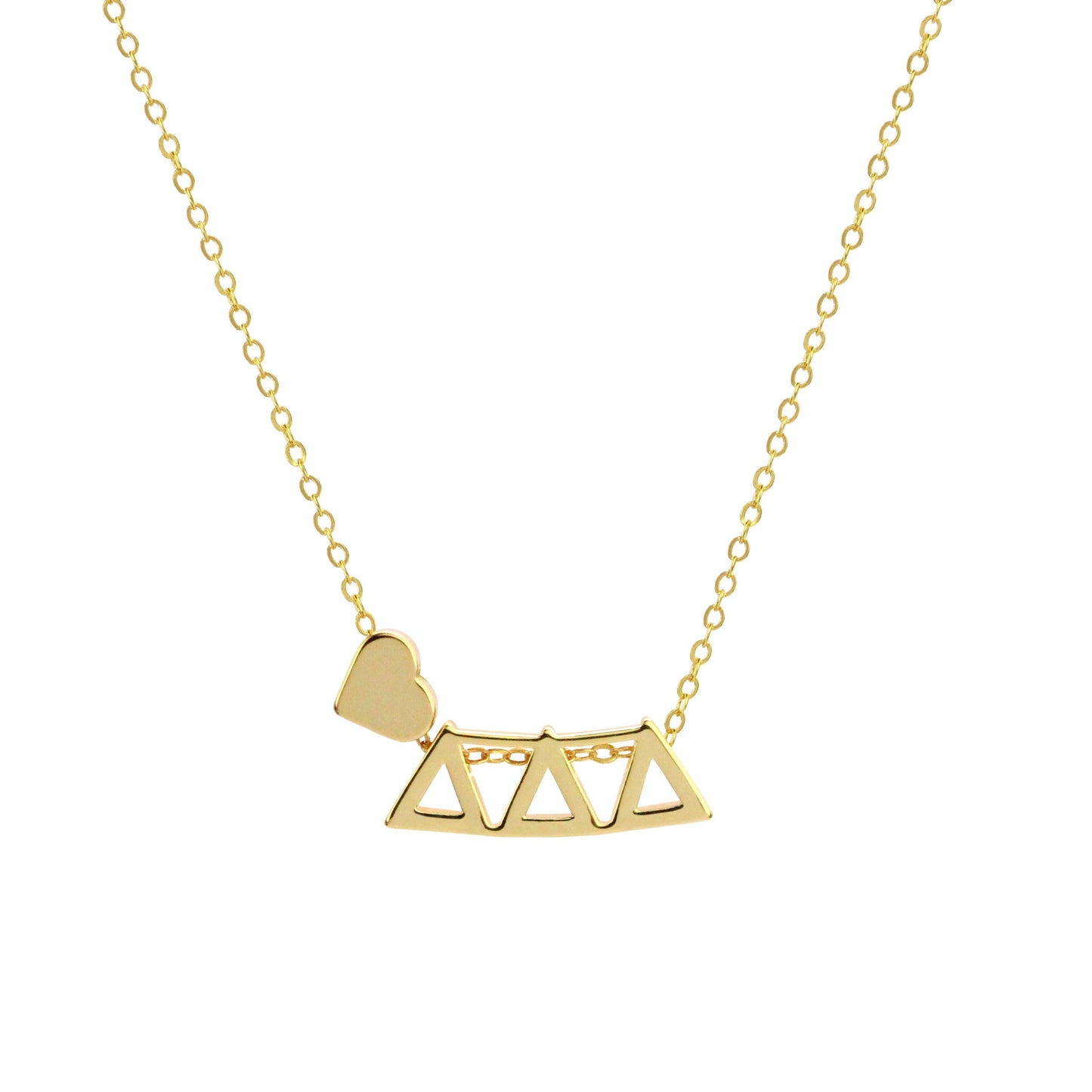Heart Necklace - Tri Delta