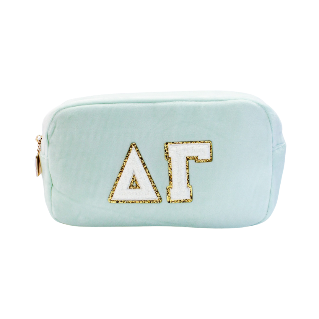Theta Chenille Cosmetic Bag
