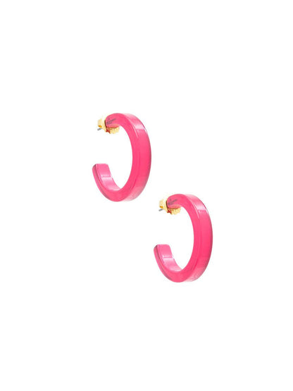 Daphne Hoop Earring - Hot Pink