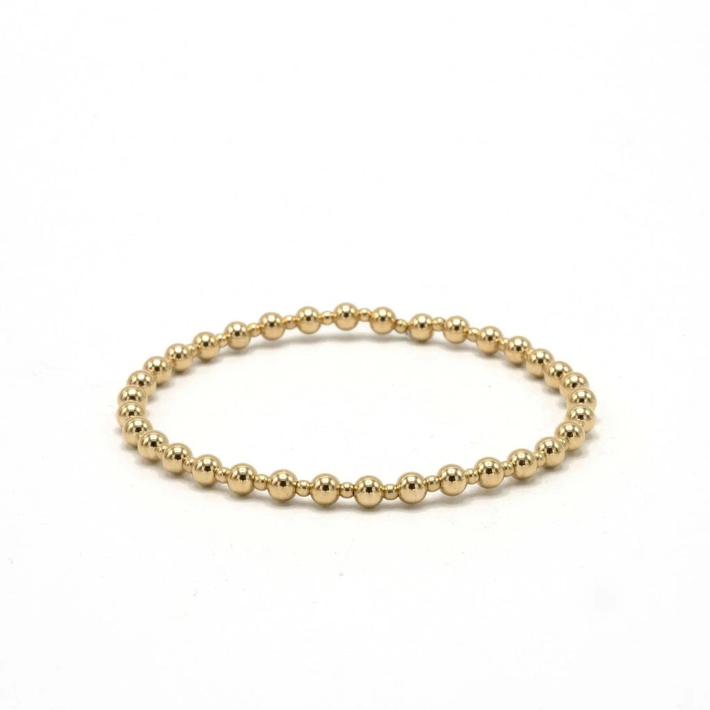 4mm+2mm+4mm Gold Filled Waterproof Dimension Bracelet: 6.5