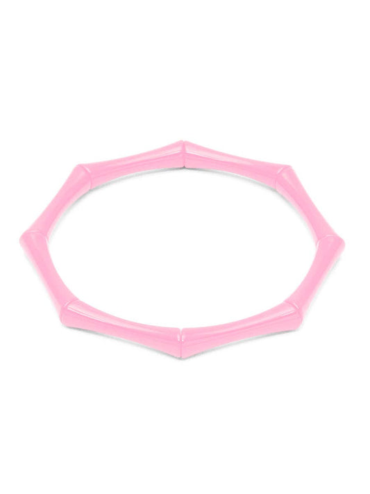 Enamel Bamboo Bracelet - Pink