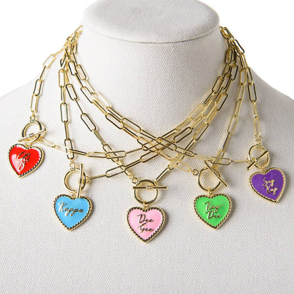 KKG Heart Charm Necklace