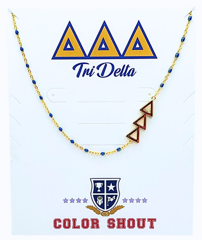 Tri Delta Side Necklace