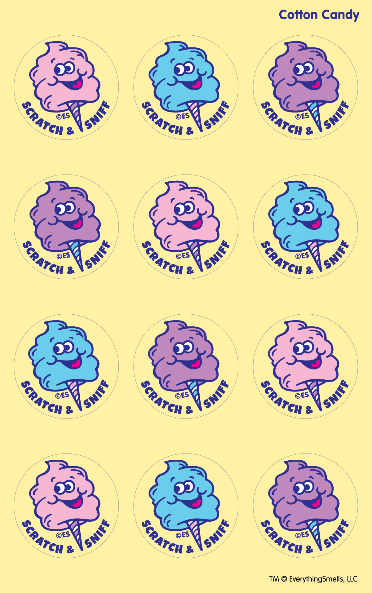 Cotton Candy Scratch & Sniff Sticker