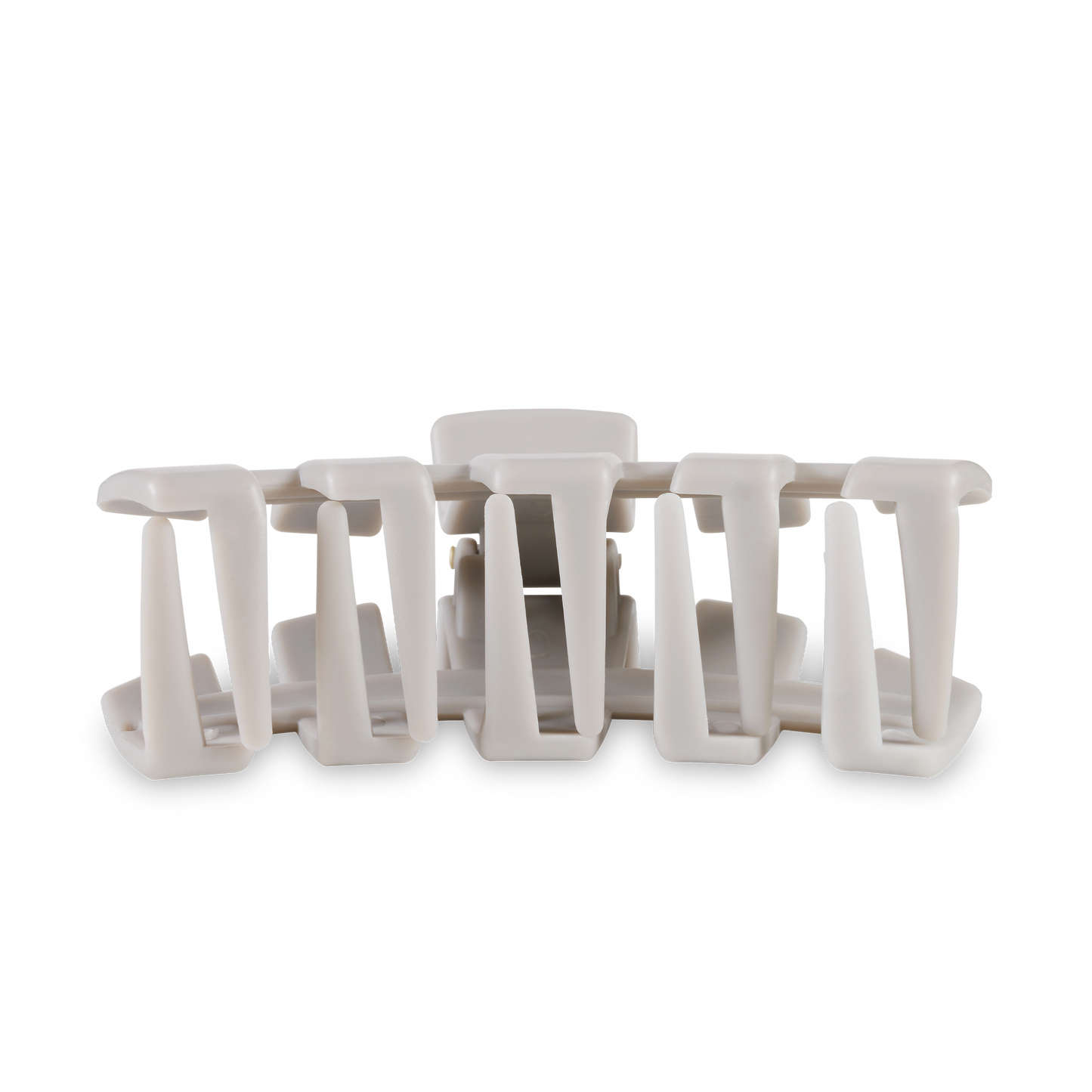 TELETIES - Classic Hair Clip | Large | Silver Flames