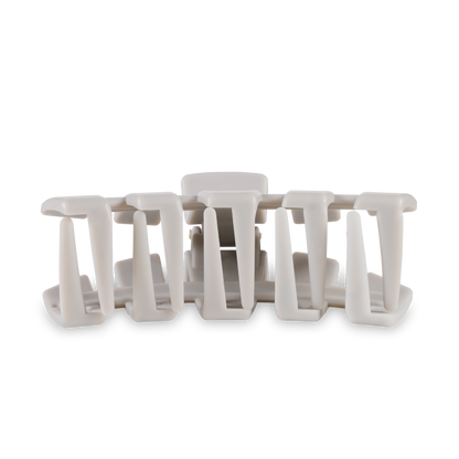 TELETIES - Classic Hair Clip | Large | Silver Flames