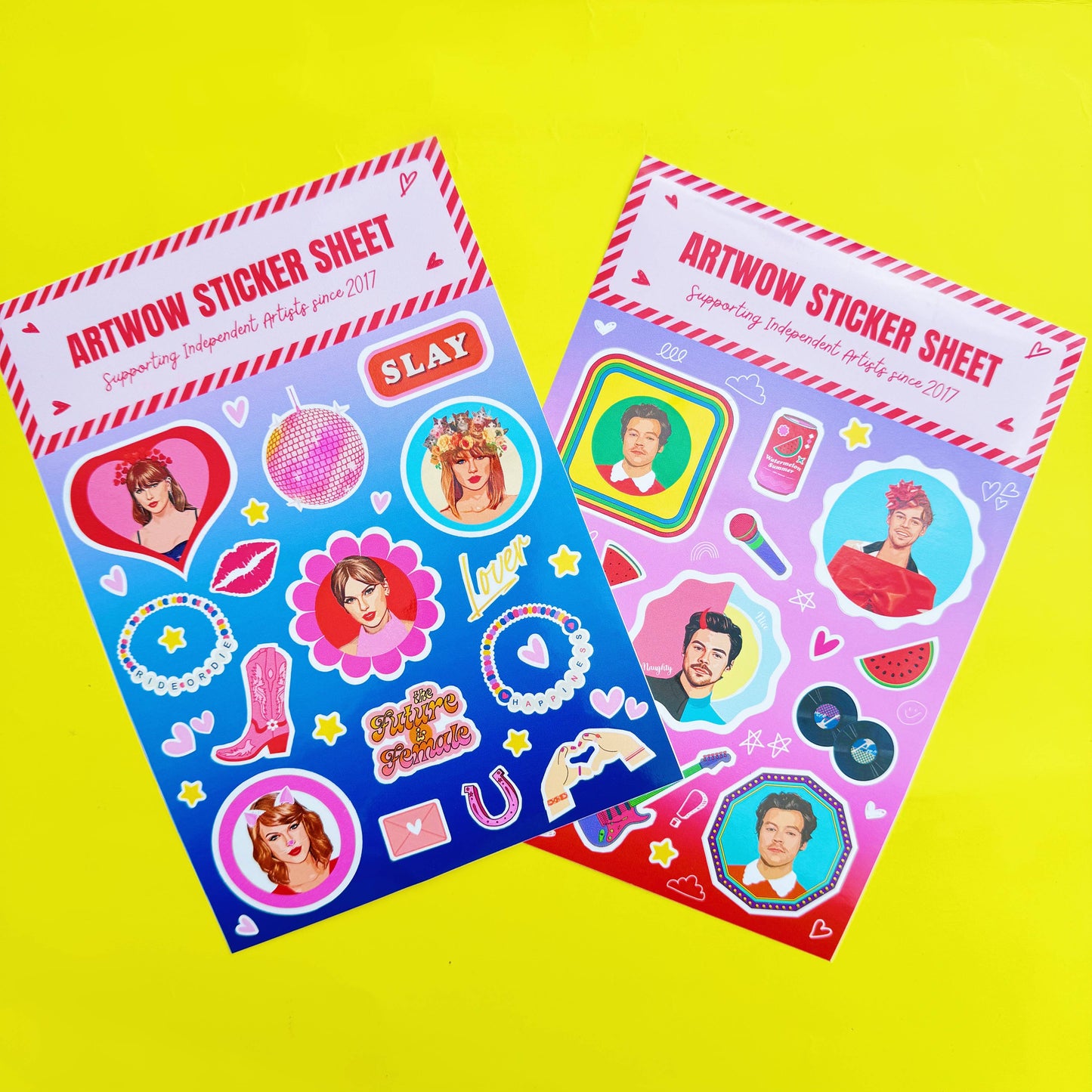 Red Lips Sticker Sheet