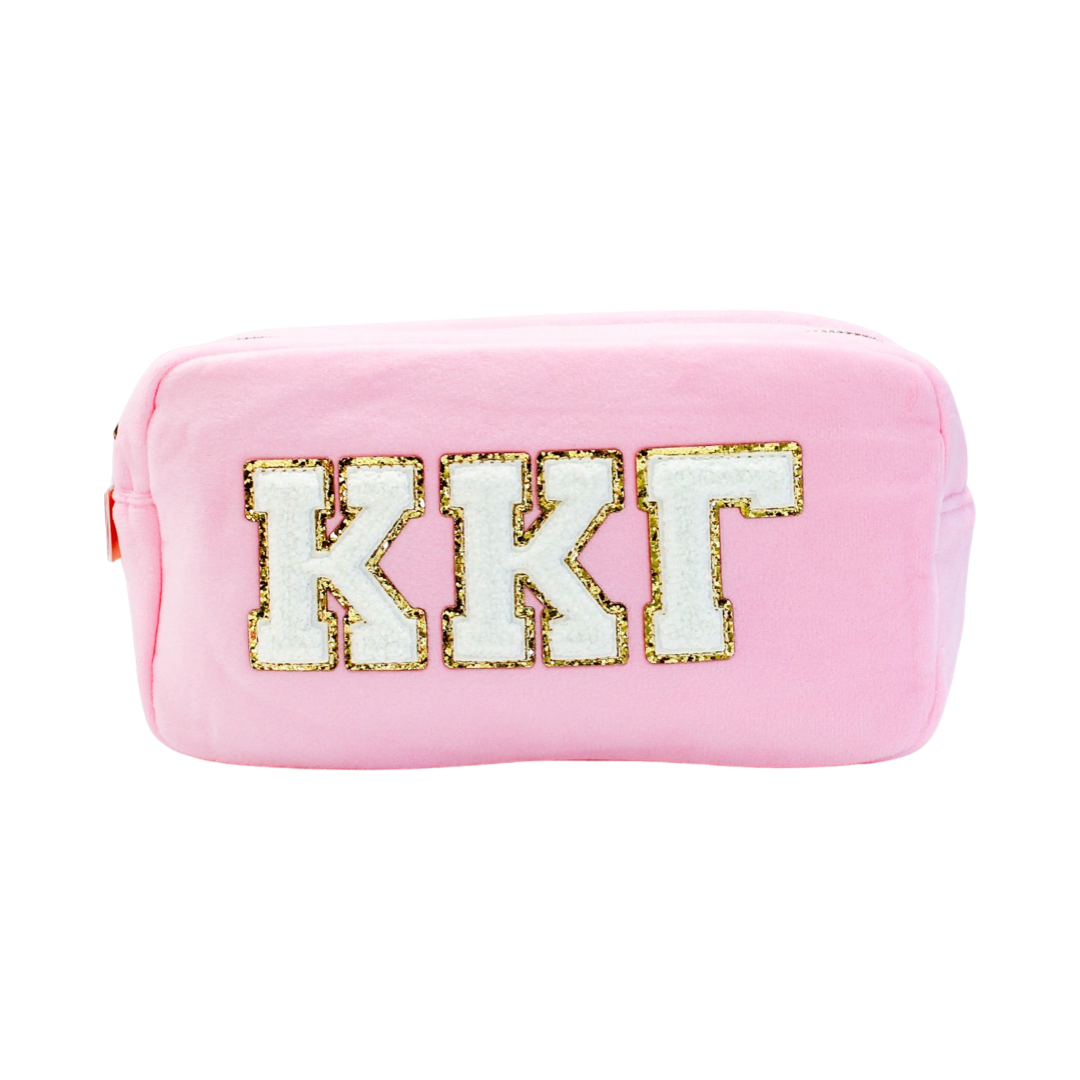 Chenille Cosmetic Bag - Chi Omega