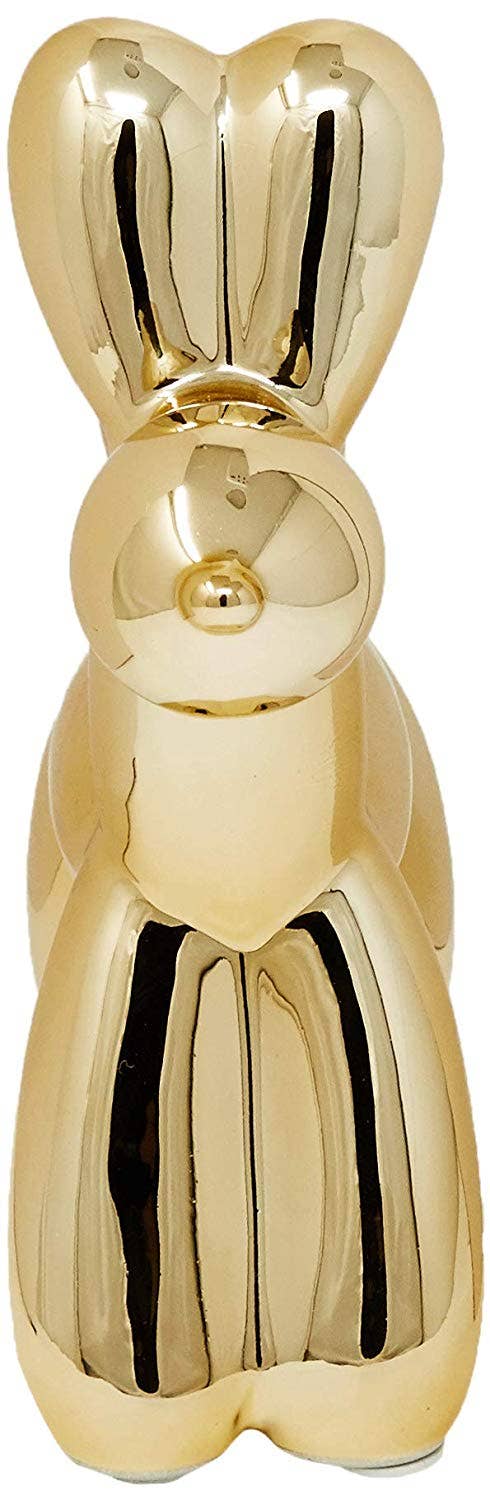 Gold Mini Ceramic Dog Piggy Bank - Thumbnail 3