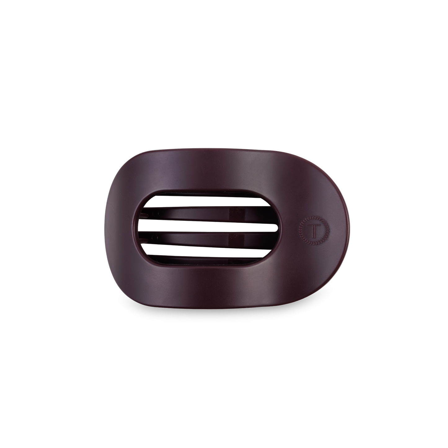 TELETIES - Round Flat Hair Clip | Small | Burgundy Bliss