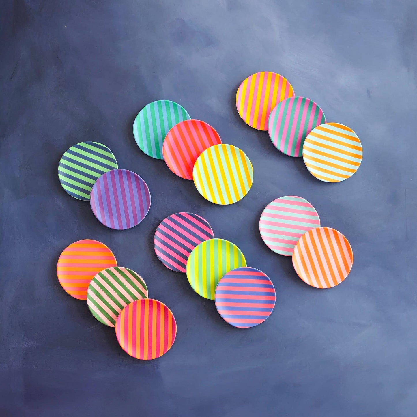 Glitterville Stripe Plate - 6"