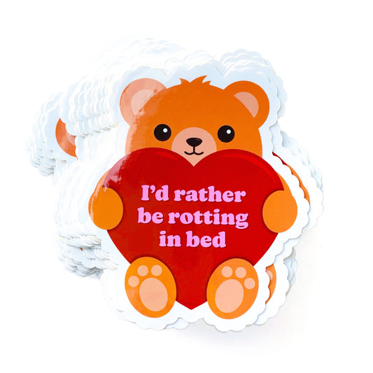 Rotting In Bed Sticker