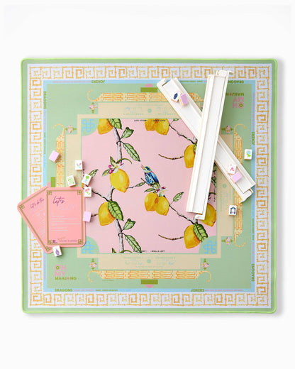 Mahjong Mat - Citrus Songbird in Tube