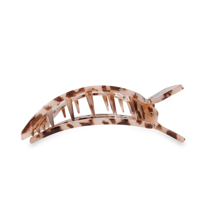 TELETIES - Square Flat Hair Clip | Large | Blonde Tortoise