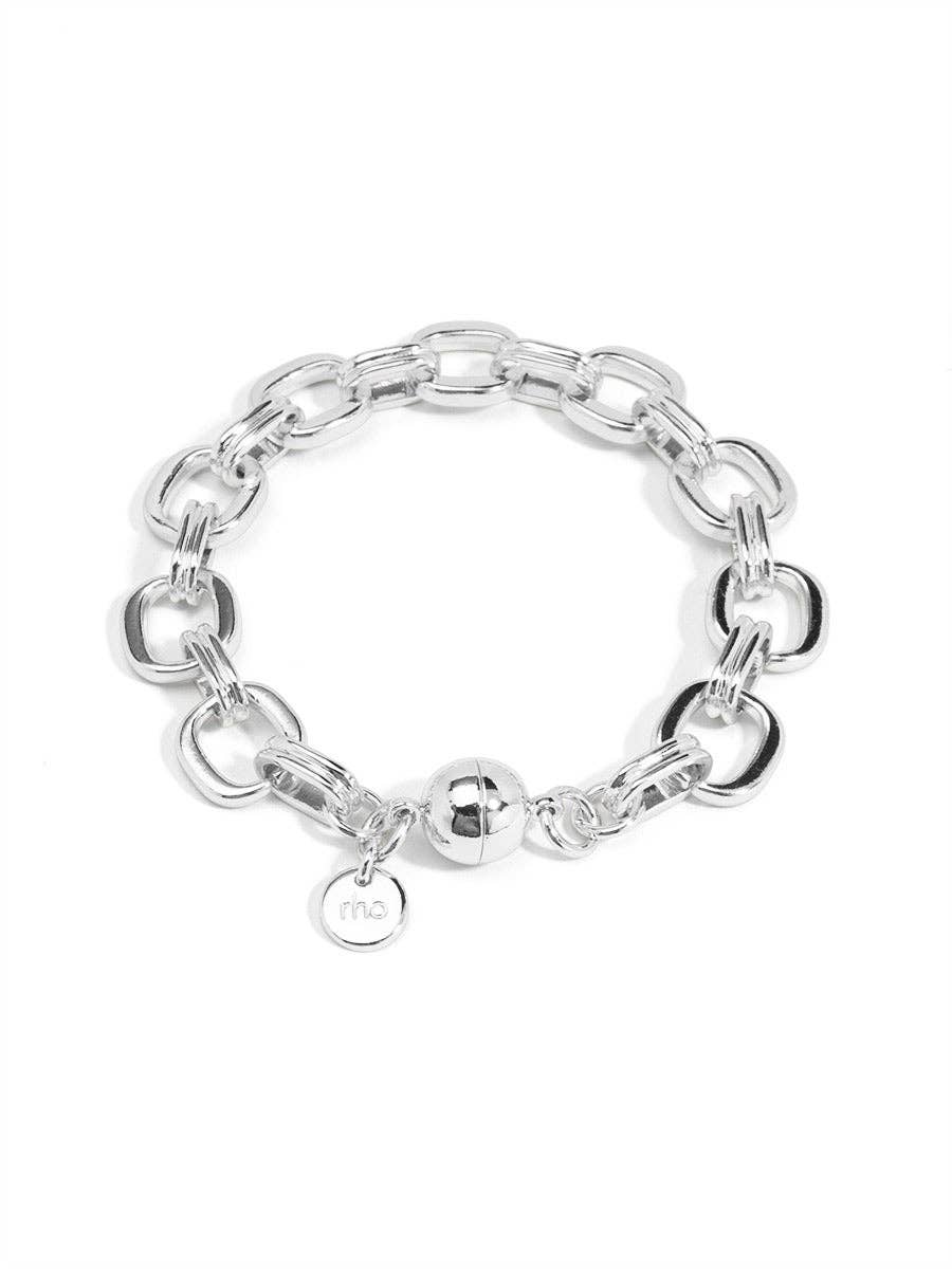 Square Link Magnet Bracelet: Gold