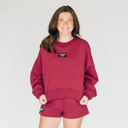 Spurs Up Label Crewneck