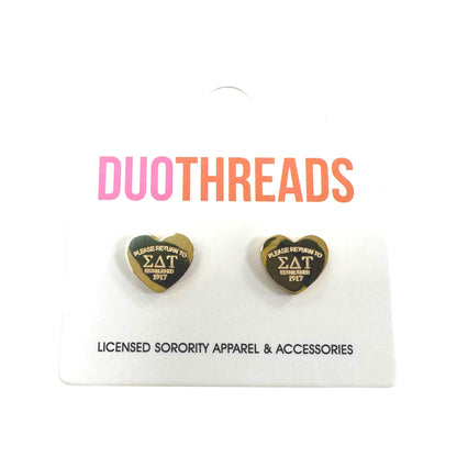 Theta Heart Earrings