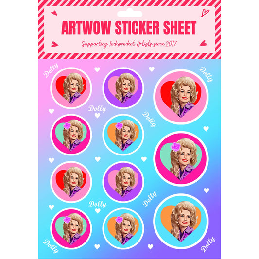 Dolly Red Heart Sticker Sheet