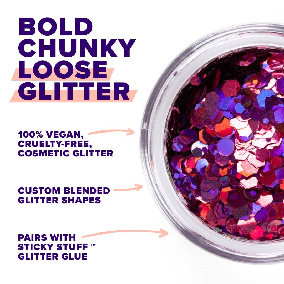 Macro Body Glitter | Fuchsia-Zinnia