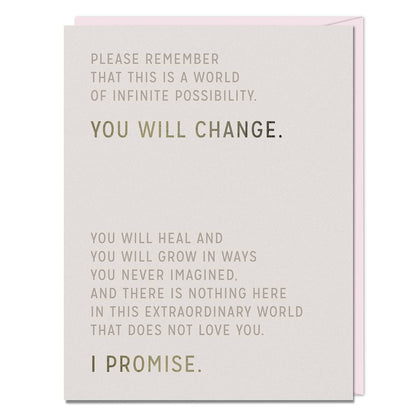Elizabeth Gilbert You Will Change Card