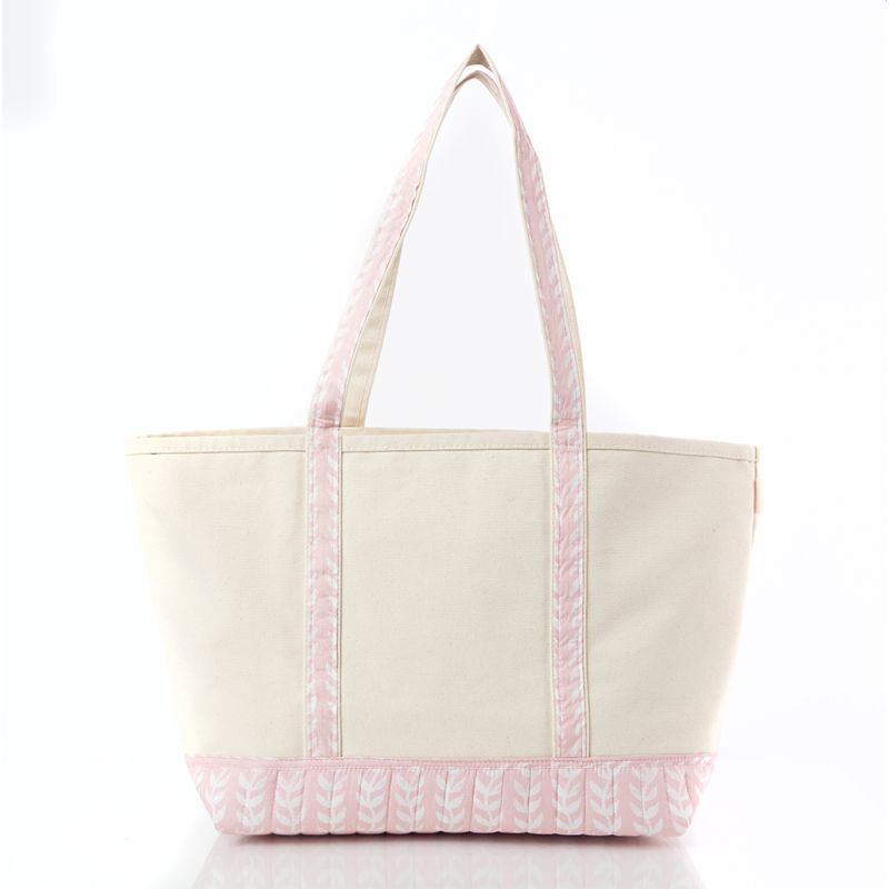 Block Print Large Classic Tote - Pink