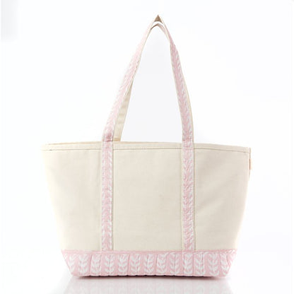 Block Print Large Classic Tote - Pink