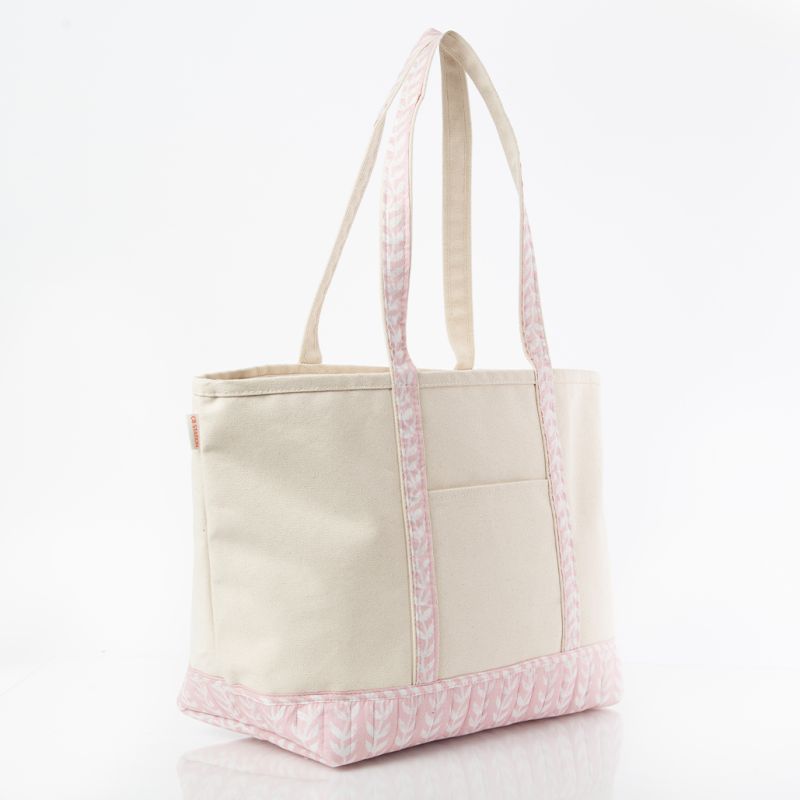 Block Print Large Classic Tote - Pink