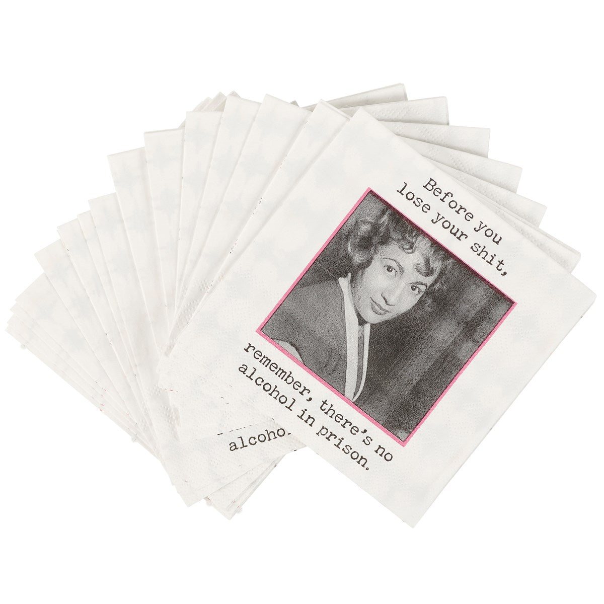 No Alcohol in Prison Beverage Napkin