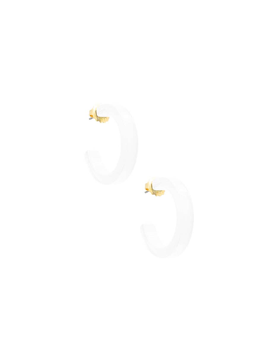 Daphne Hoop Earring - White