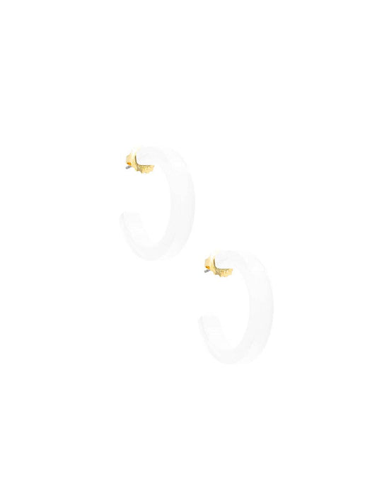 Daphne Hoop Earring - White