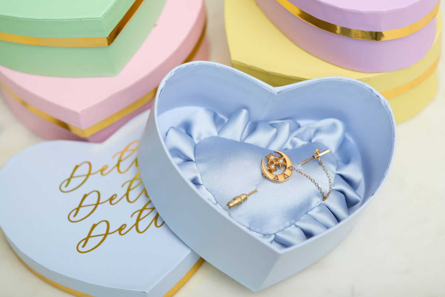 Theta Badge Pillow & Box