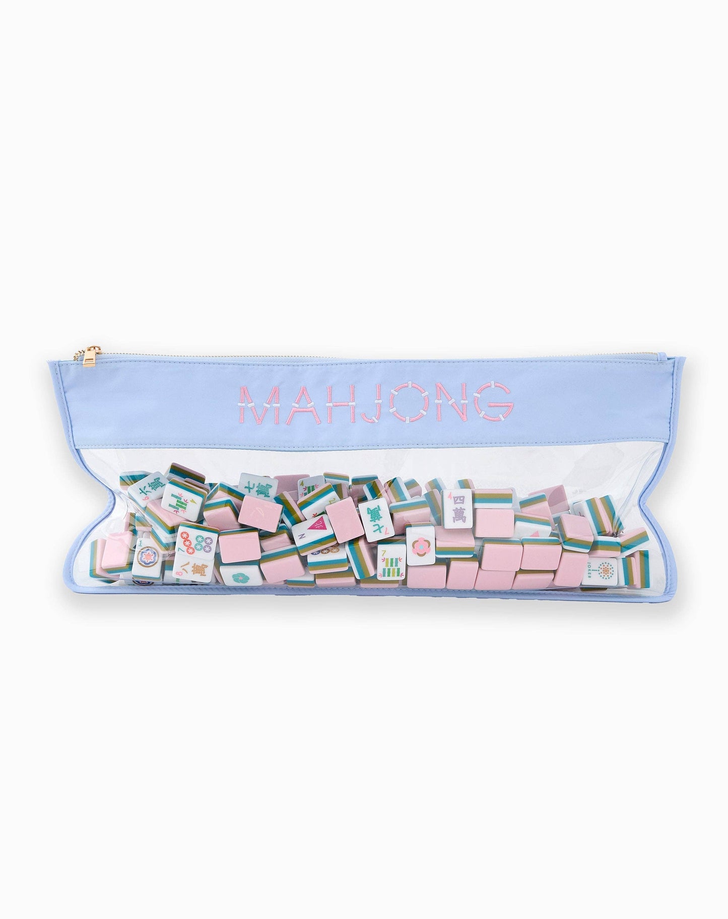 Mahjong Bag - Light Blue Bamboo