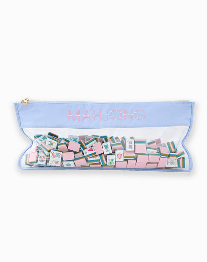 Mahjong Bag - Light Blue Bamboo